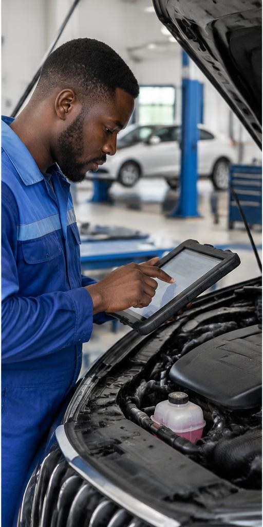 Illustrative automotive learning scene