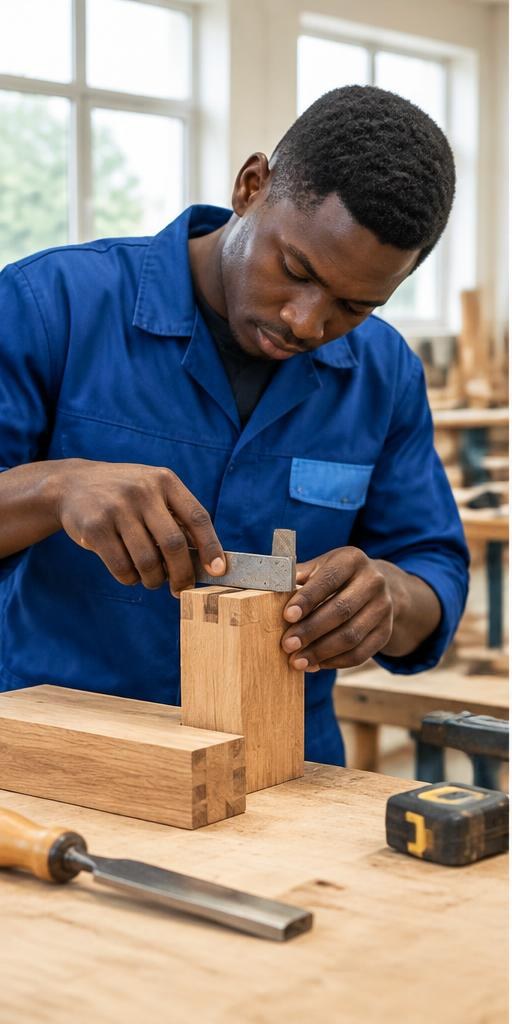 Illustrative construction & trades learning scene