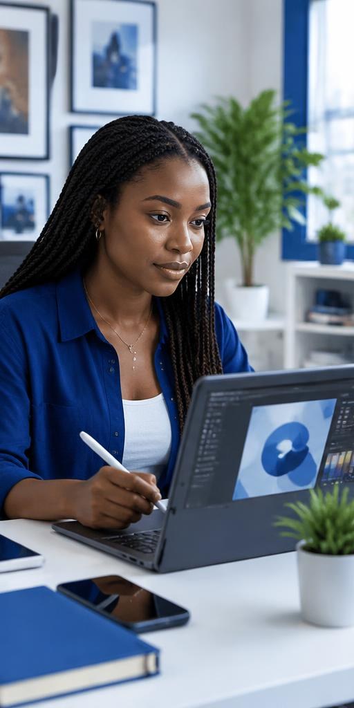 Illustrative digital technology learning scene